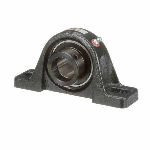 Browning Mounted Cast Iron Two Bolt Low Base Pillow Block Ball Bearing - 52100 Steel, Blk Oxided Inner VPLE-219